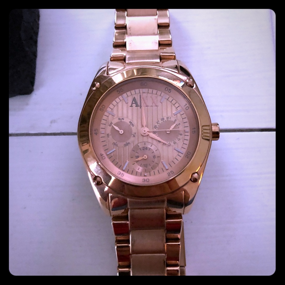 Armani Rose Gold watch. Needs to be sized